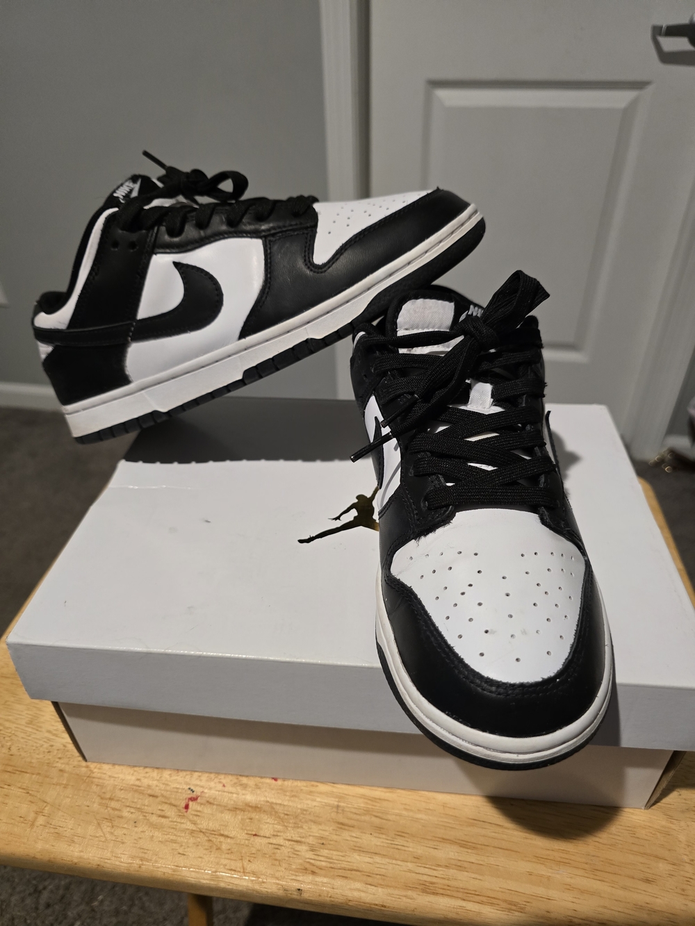 Nike Dunk Low Retro Panda White Black Men's Size 8 Men's DD1391-100